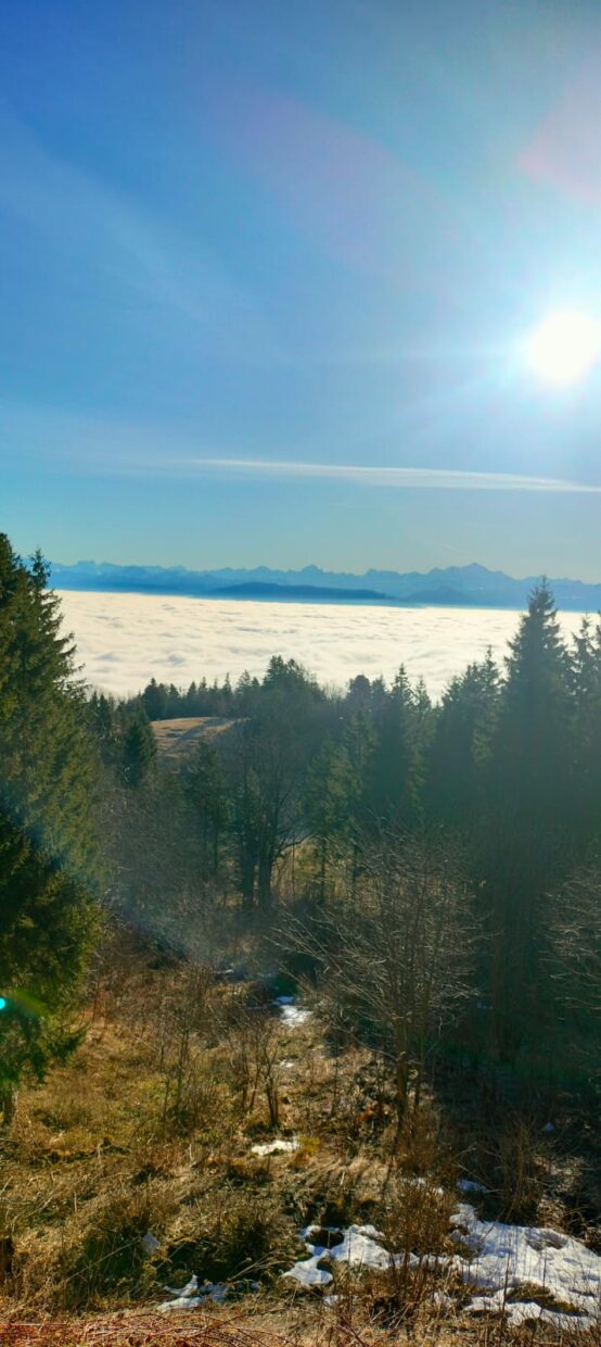 Un lever de soleil sur un horizon dégagé, 